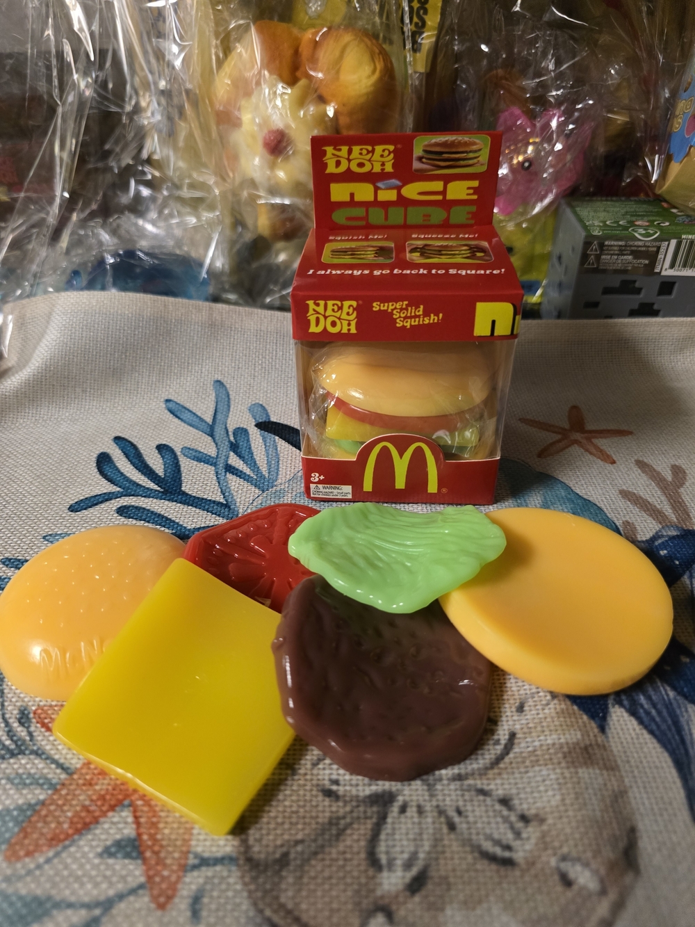 Nee Doh (Not Schylling)  McDonalds Big Mac Inspired, Multi Piece Squishy.